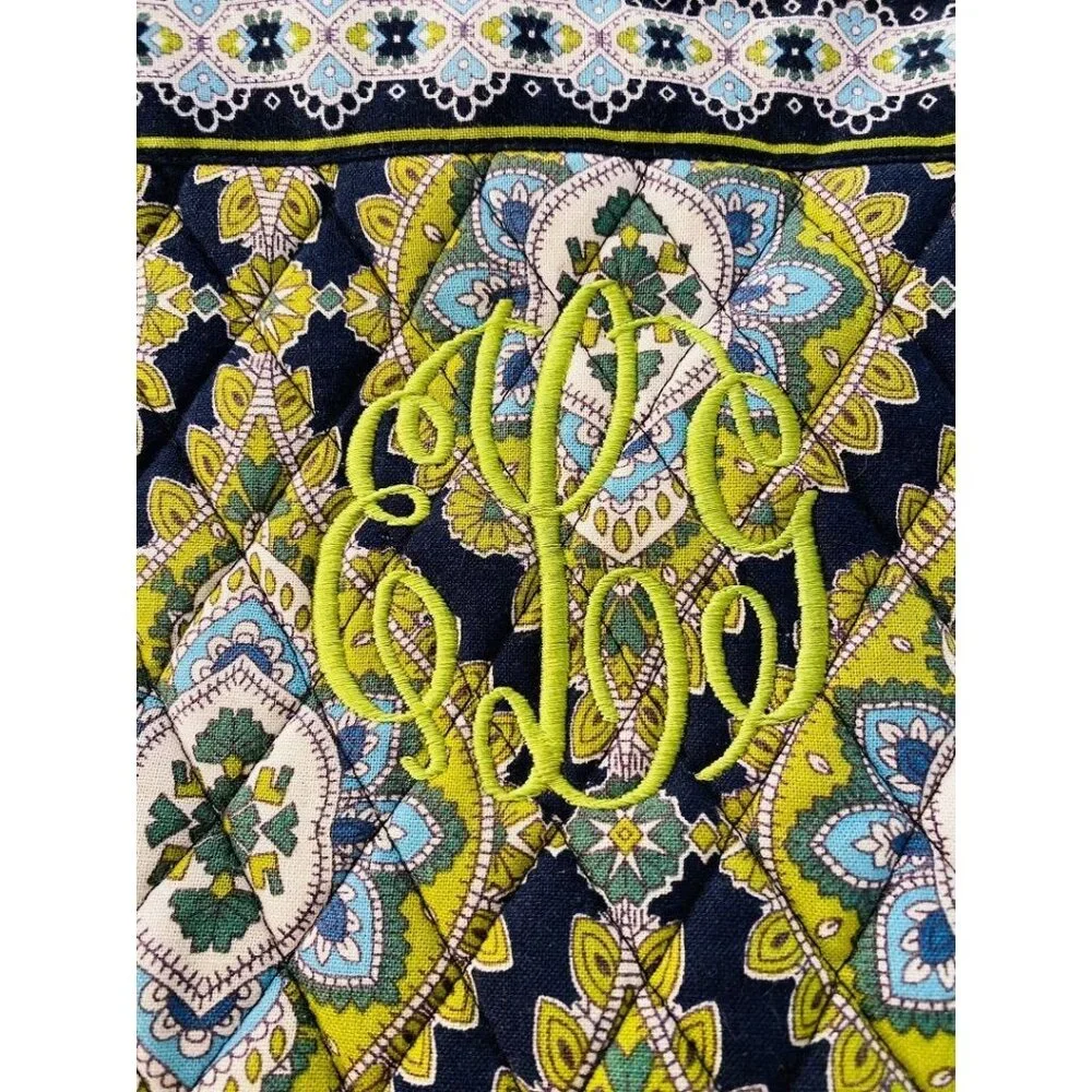 Vera Bradley Cambridge Laptop Sleeve Tote Bag Monogrammed Personalized 